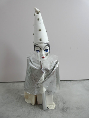 VTG Felix Daetwyler Design Zurich Candy Box Clown Black White Cone Hat Silver 7''