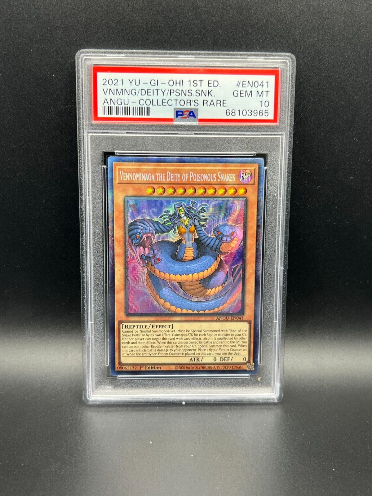 Yugioh PSA 10 Vennominaga the Deity of Poisonous Snakes ANGU Yugioh PSA 10 Vennominaga the Deity of Poisonous Snakes ANGU
