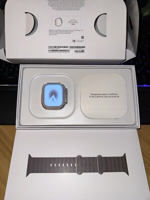 Brand New Apple Watch Ultra 2 49mm Titanium Case with Midnight Ocean Band