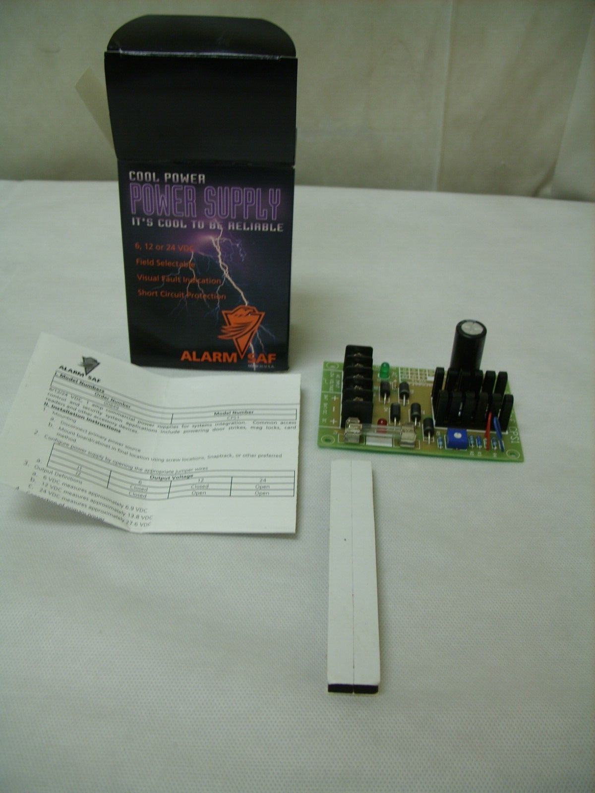 ALARM SAF CPS1 1-Amp Cool Power Supply 6, 12, 24 VDC - NIB