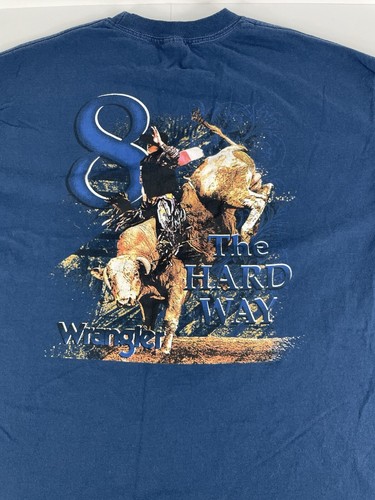 CDL POP-UP CDL Vintage Tee Mサイズ Wrangler XL Blue Vintage T Shirt 8 The Hard Way Rodeo Cowboy