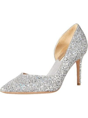 

Женские серебристые туфли без шнуровки BADGLEY MISCHKA Dorsay Daisy на шпильке, 8,5 м, Серебряный, MP3462