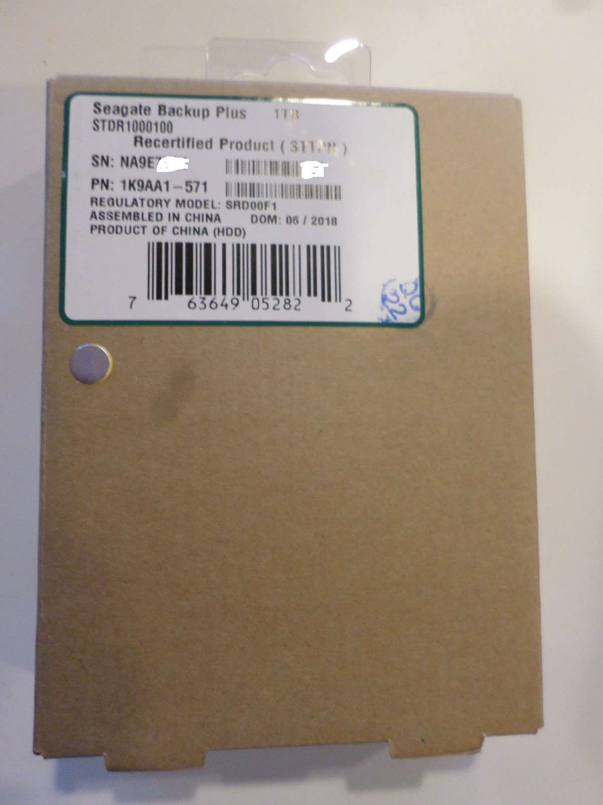 1tb Seagate Backup Plus Ultra Slim External USB 3.0/2.0 Portable Hard Drive