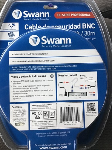 100 FEET - HD Video & Power 100ft / 30m BNC Cable DVR CONNECTION or Extension