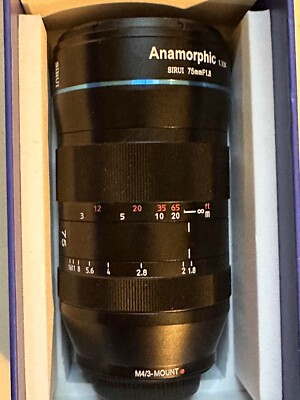 Open Box  SIRUI 75mm F1.8 1.33X APS-C Anamorphic Lens MFT Mount FREE SHIPPING