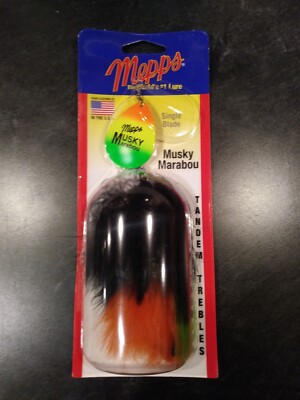 MEPPS MARABOU MF7T HFT-BOC ''HOT FIRETGR/BLACK ORNG CHART'' Musky Muskie Fish Lure