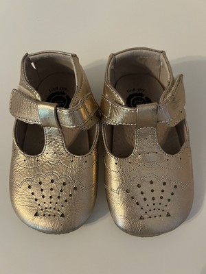 Livie and Luca Gold Flats, Soft Soles, Size 18-24 Months