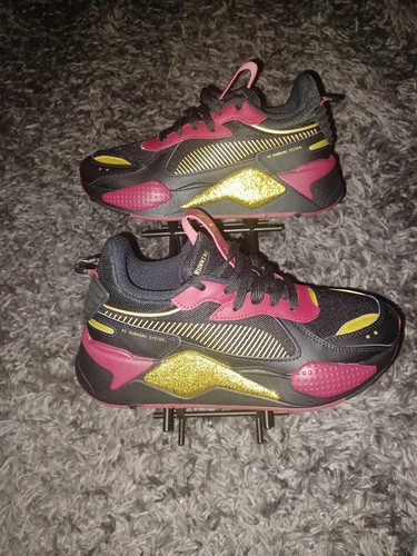 Puma Women s RS X Glitz Women s Sneakers In Red Black Gold Size 6