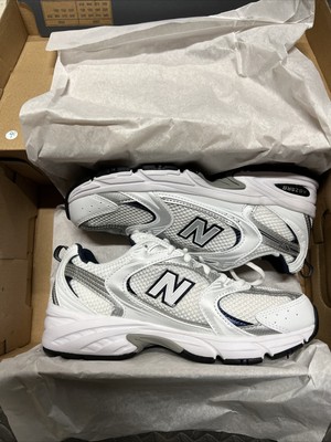 New Balance 530 Navy White Silver - UK 4 - BRAND NEW - INSTANT SHIP - MR530SG