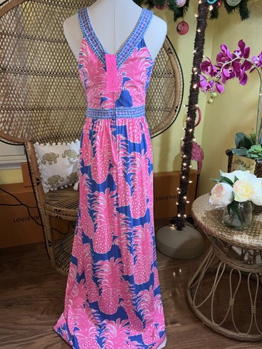Pre-owned Lilly Pulitzer Taryn Maxi Dress Little Flamenco ? Size 8,10 In Multicolor