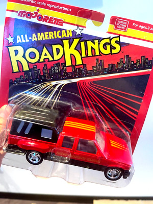 Majorette 1/32 ROAD KINGS RareVintage 1989 Chevrolet Sportside Camper Top  Red