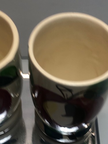 Puritan Slip Ware Pottery ** Apple Pattern **   Set of 4 Tumblers   -  12oz.