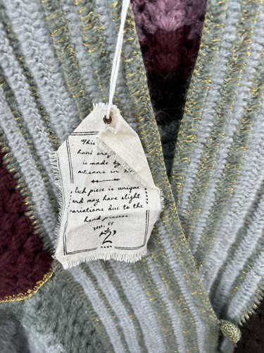 Pre-owned Free People Rough Diamond Crochet Bomber Cardigan Size Xsmall $398 In Multicolor