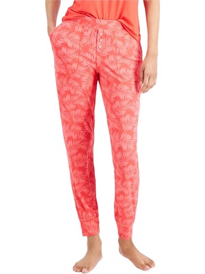 

ALFANI Intimates Коралловые штаны для сна с карманами и манжетами, Коралл