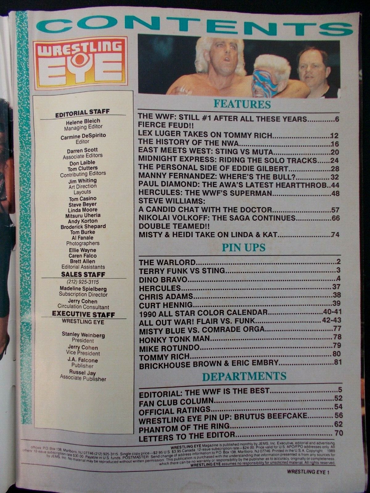 Terry Funk signed autograph Egg Suckin Dog Wrestling Eye Magazine JSA WWF WWE