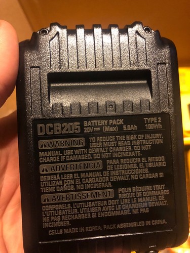 (2) DEWALT DCB205-2 20V 20 Volt Lithium Ion 5.0 AH Battery Packs New DCB205