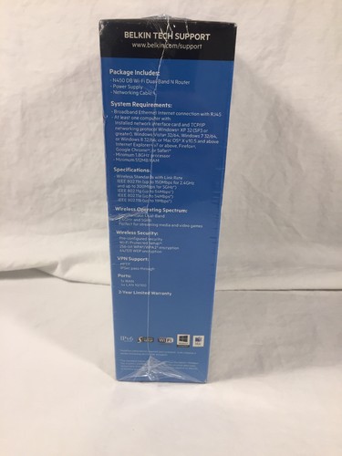 300 MBPS 5 GHz BELKIN WIFI ROUTER - NEW 300 Mbps Dual Band Wifi Router N450DB