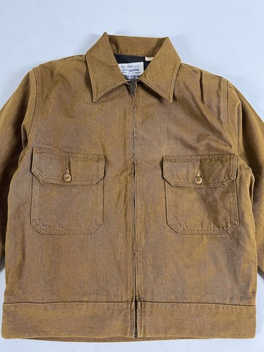 Pre-owned Levi's Levis Made And Crafted Lmc Union Trucker Jacket Nugget Yellow Rinse Brown Xl