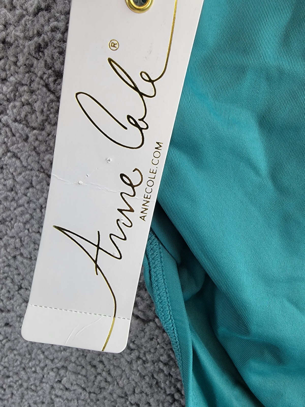 Anne Cole Plus Size Live In Color High-Waist Swim Bottoms Womens 16W Ocean Green - Picture 16 of 17