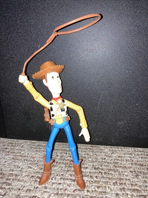 Woody Toy Story Doll Action Figure Lasso Moveable and Cowboy Hat EUC