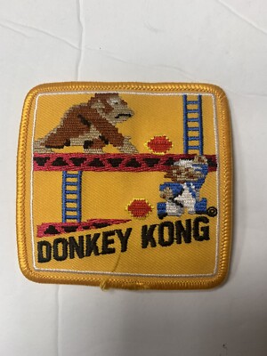 Donkey Kong Arcade Nintendo Mario Yellow Retro Promotional Patch 
