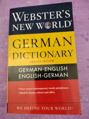 Websters New World German English Dictionary Concise Edition 1987 Vintage