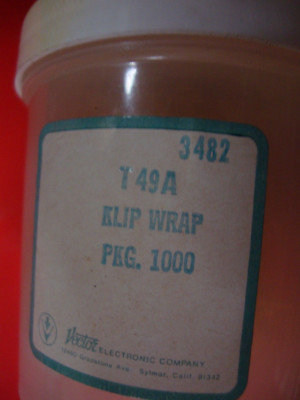 T49-1-M Vector Electronics phosphor bronze tin plated trifurcated klipwrap post