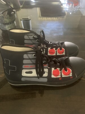 Very Nice Nintendo NES Controller Men s High Top Sneakers Sz 11.5