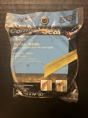 Door Seal Metal Bronze Strip Comfort Seal 1 1/8  By 17  With Nails And Pre Drill