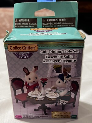 Calico Critters Town Chic Dining Table Set CC3046 NEW IN BOX