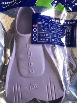 Cressi Mini Light Kids Fins, US Kid 6/7.5  Ages 1 -2 Purple V