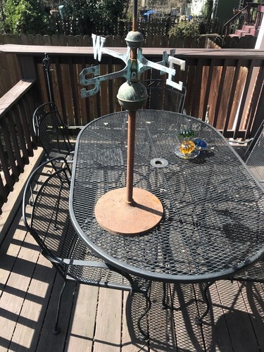 Vintage Large COPPER HORSE WEATHERVANE On Stand Antique