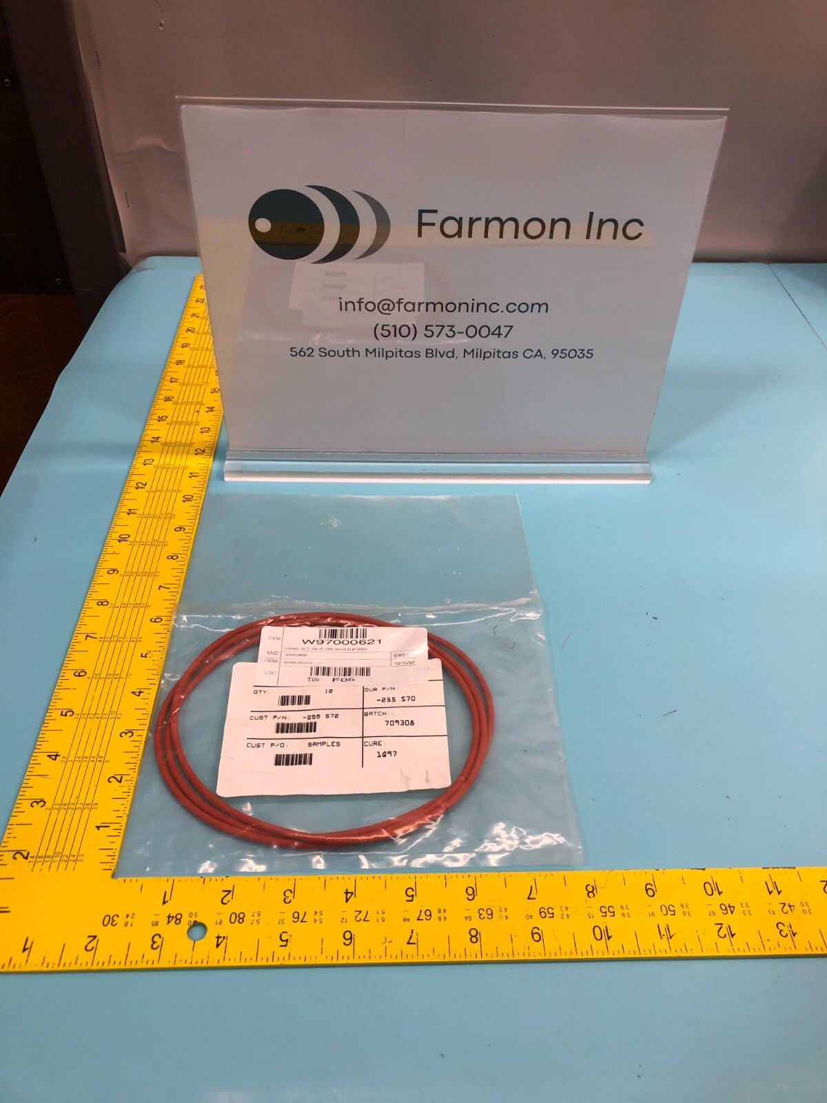 3 PACIFIC RUBBER 2-255 O-RING 2-255 S70, W97000621,SLIT VALVE,CHD P-5000, 186675