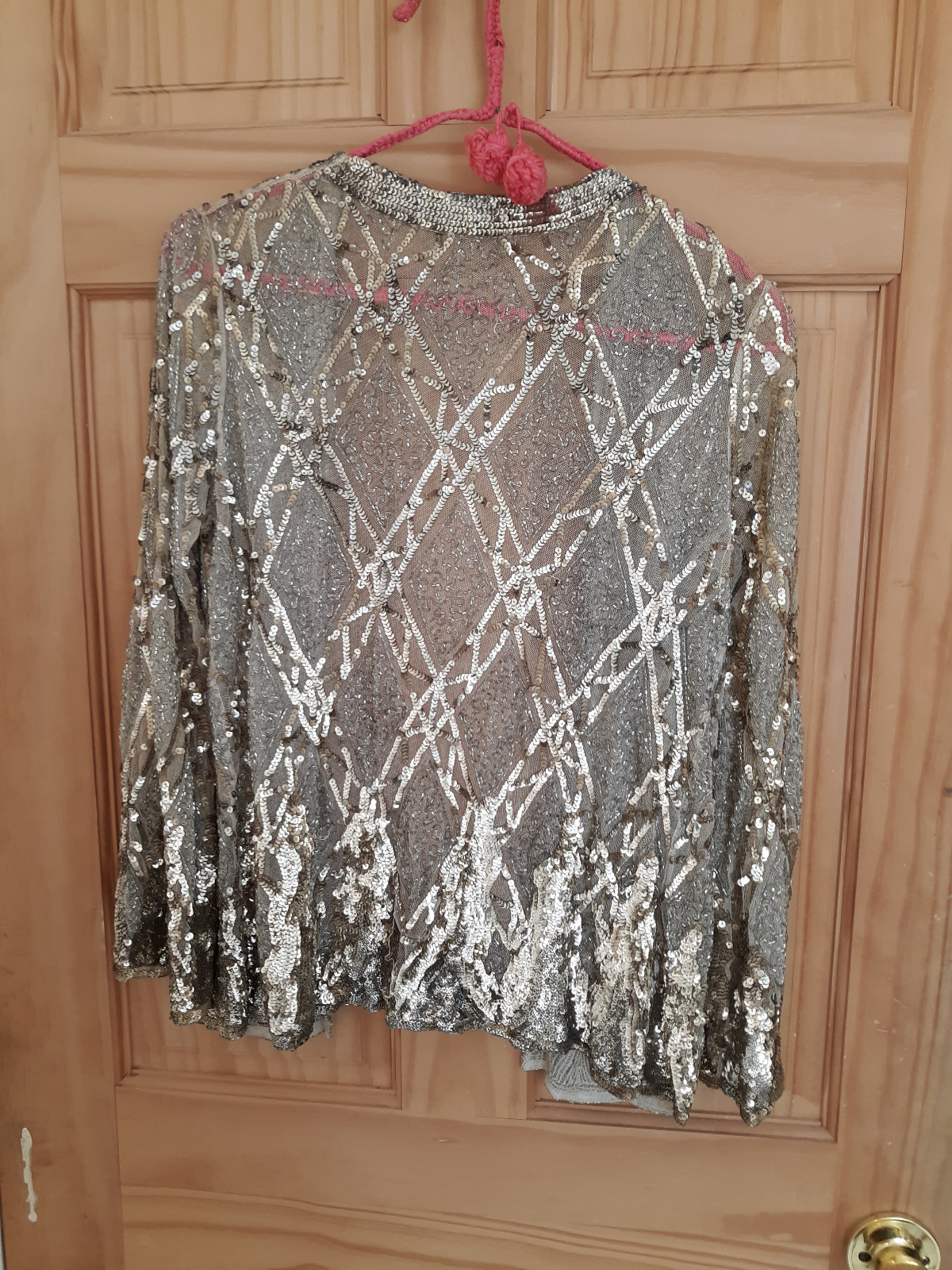 Authentic 1920's Vintage Sequin Jacket Blouse Small