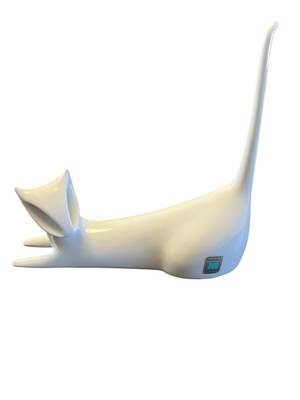 Royal Dux Stylized Cat Czech Vintage
