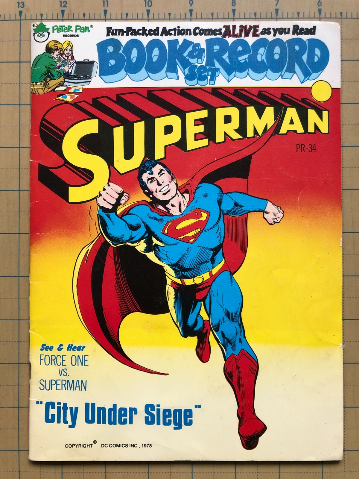 Book and Record Set : Superman #PR-34, 1978, DC Comics, ungraded copy