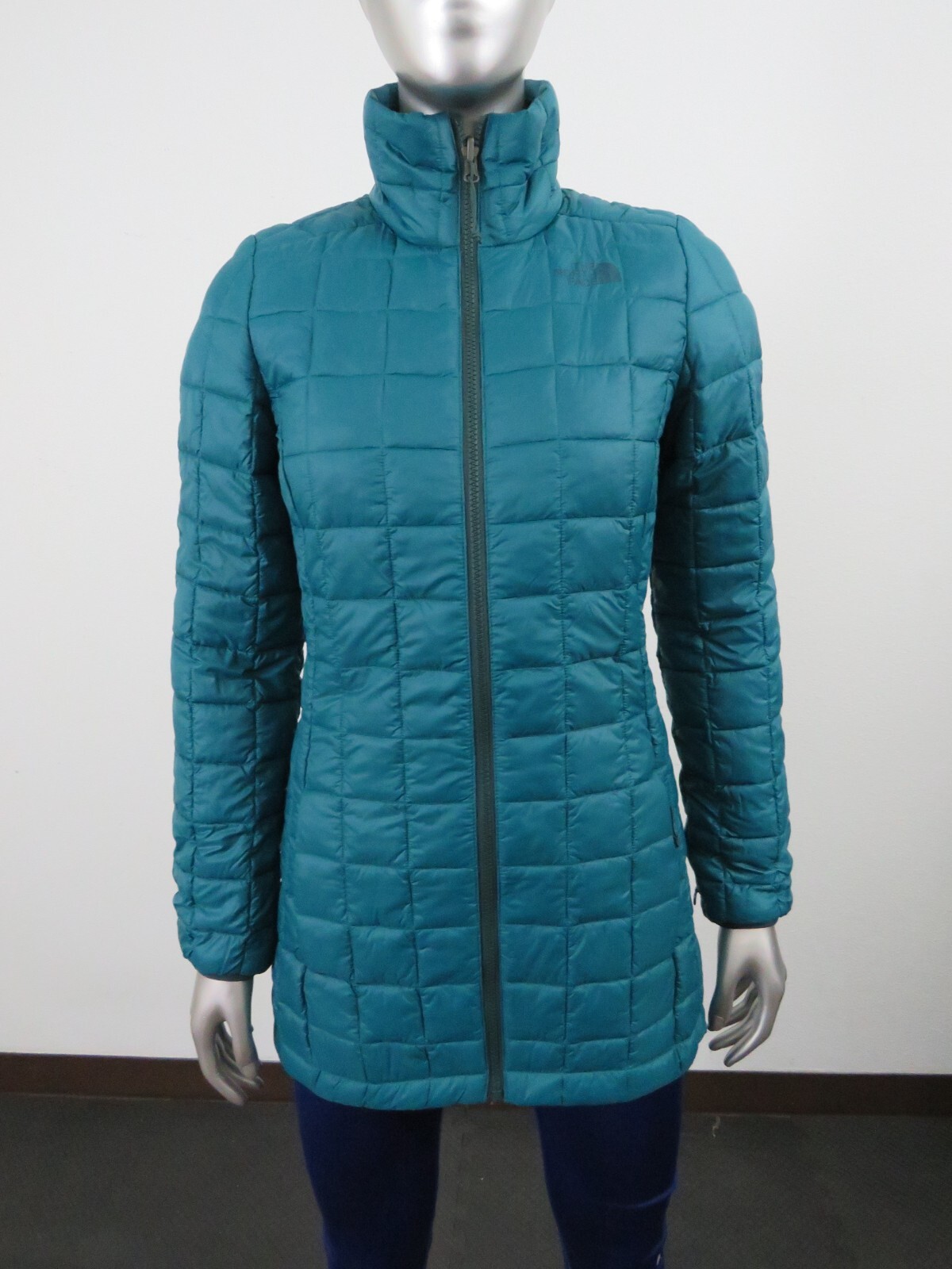 Pre-owned The North Face Womens  Thermoball Tri Climate Waterproof Insulated Parka Jacket In Green