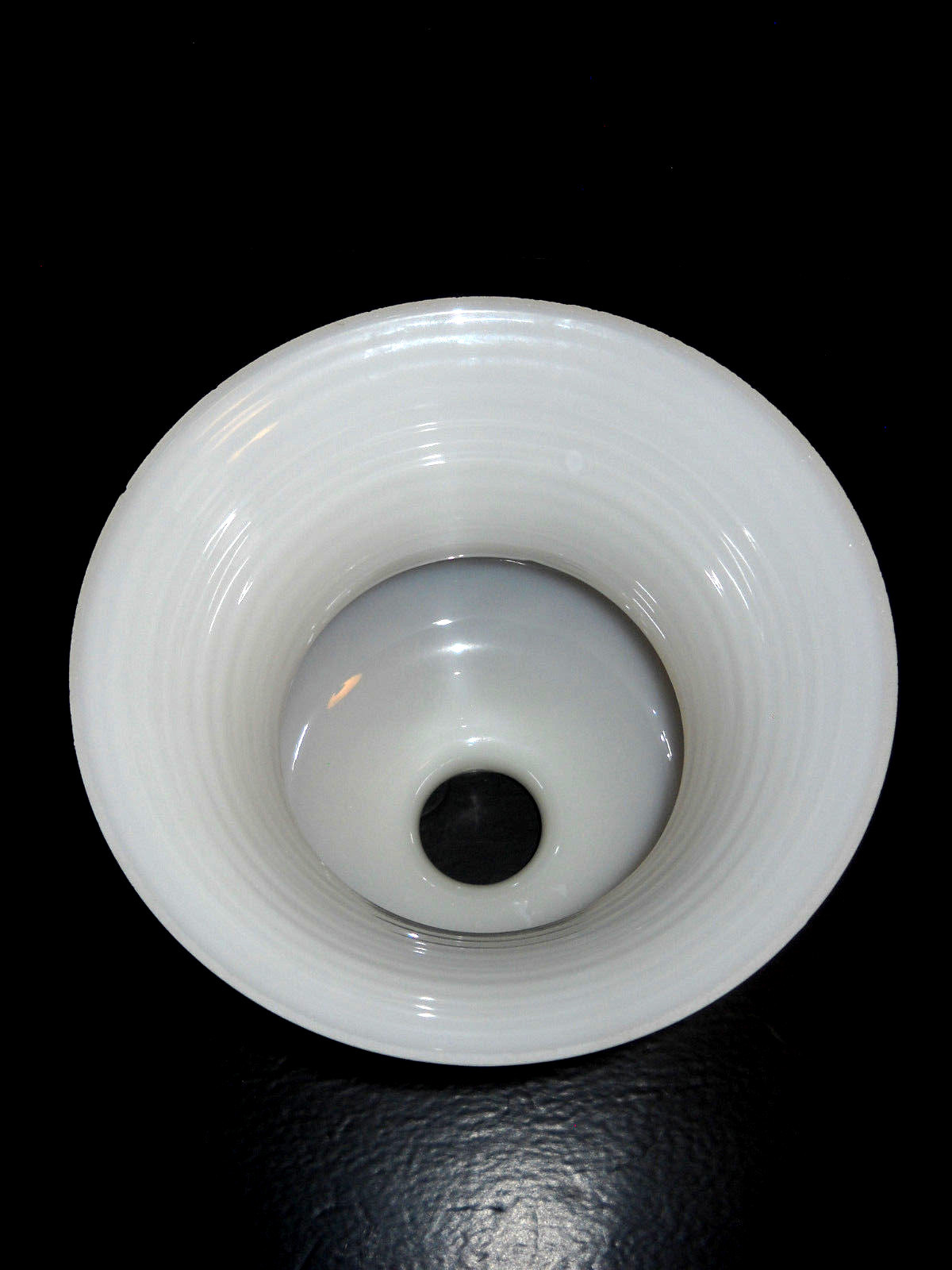 Large 8'' Vintage Art Deco White Torchiere Milk Glass  Lamp Shade