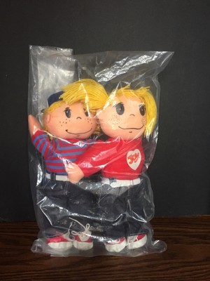 New A JOY CONE CO. ICE CREAM CLOTH DOLL PLUSH 12'' ADVERTISING PROMO BOY GIRL SET
