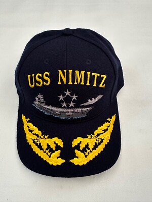 New The Corps USS Nimitz CVN 68 Logo Blue Baseball Cap Hat One Size