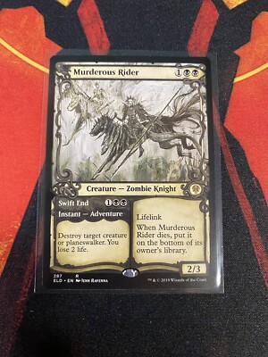 MTG Magic The Gathering Murderous Rider Showcase Zombie Black Commander 