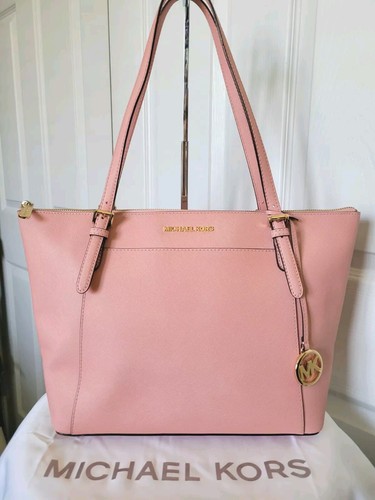国内即発 Michael Kors Ciara Large Top Zip Leather 2Wayトート Michael Kors Ciara Zip Tote Bag Pastel Pink / Gold Saffiano