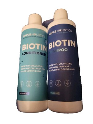 Maple Holistics SHAMPOO & CONDITIONER For Fuller Looking Hair 8oz Bottles 