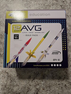 Estes 1753 AVG Bulk Pack Model Rocket Kits Skill Level 3 (12) NEW - Make Offer
