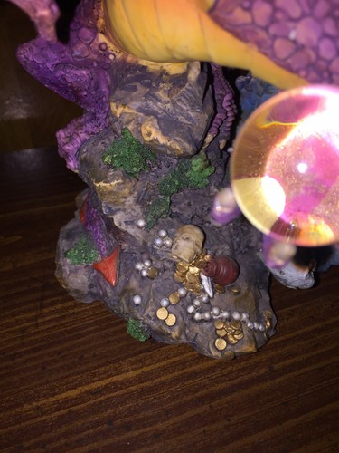 Summit Collection Purple Dragon with Crystal Ball Figurine ©?99