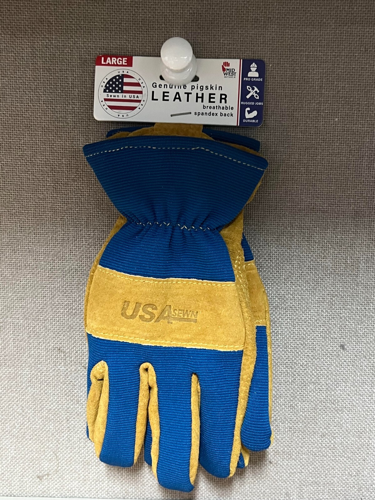 MidWest Quality Gloves Inc. Gold Genuine Leather Breatheable