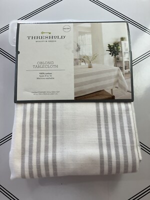 Threshold 60 x104  Oblong Cotton Tablecloth 