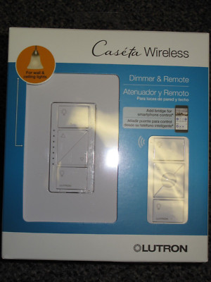 1-Lutron Caseta Wireless Dimmer & Remote P-PKG1W-WH-R  **New/Sealed**