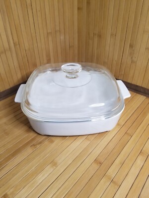 Corning Ware MW-A-10 Microwave Browning with PYREX Lid A-12-C Casserole Dish