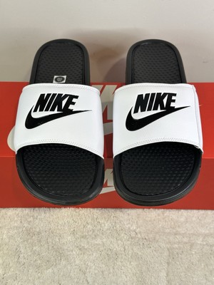 New Nike Benassi JDI White/Black-Black Men s Size 11 [343880100]